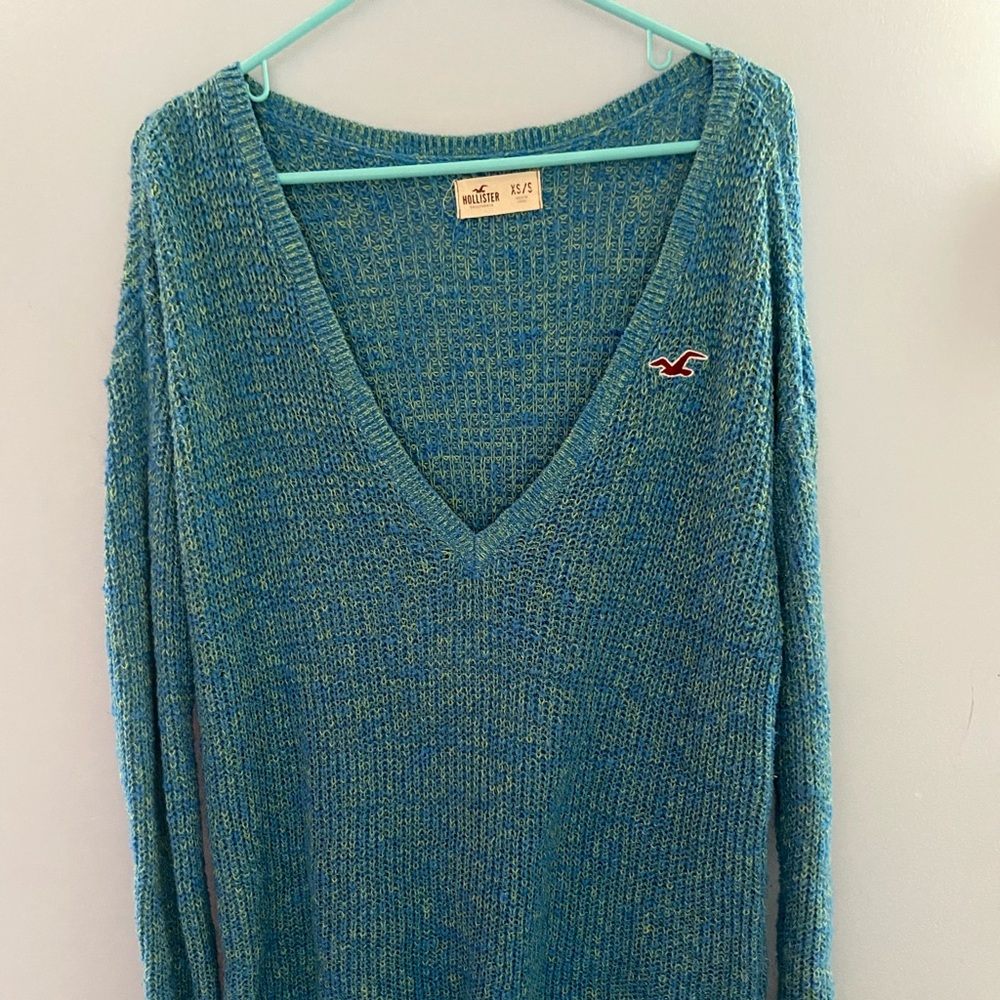 Hollister bright blue sweater